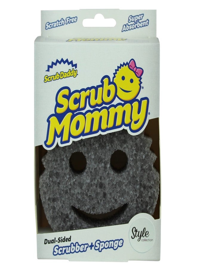 Scrub Daddy Scrub Mommy Style Collection Grey Scrubber Sponge, Dual Sided Cleaning, 1 Count (Pack of 1), SMSTGY - Image 1