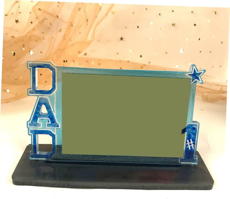 EXCEART 2sets Handmade Father's Day Photo Frame Mold Silicone Molds for DIY Picture Frames for Crafting Unique and Home Decor Safe and Easy to Use for Creative Projects - Image 2