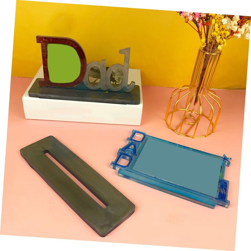 EXCEART 2sets Handmade Father's Day Photo Frame Mold Silicone Molds for DIY Picture Frames for Crafting Unique and Home Decor Safe and Easy to Use for Creative Projects - Image 4