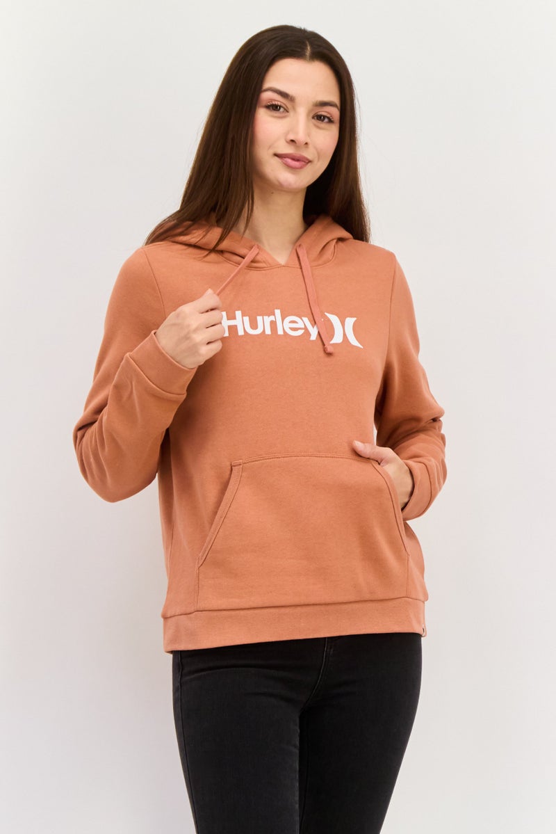 Hurley Women Sportswear Fit Long Sleeve Outdoor Hoodie, Rust - Image 1