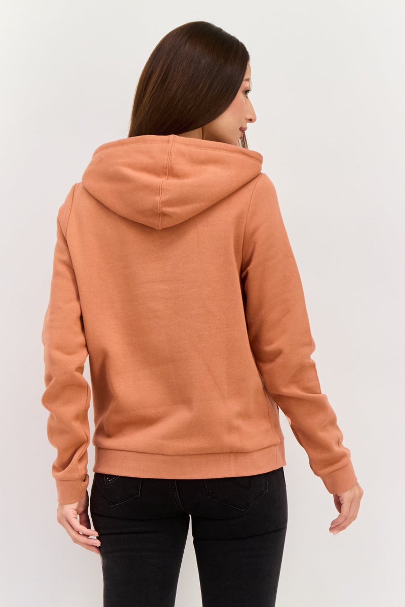 Hurley Women Sportswear Fit Long Sleeve Outdoor Hoodie, Rust - Image 4