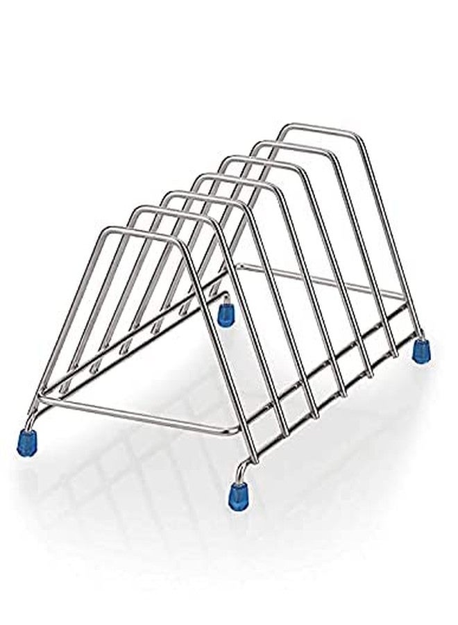 Yes Kitchen Stainless Steel Thali Rack,Dish Rack,Plate Stand,Dish Stand Lid Utensil 6 Section Plate Kitchen Dish Rack, 18 x 14 x 14 Centimeters - Image 1