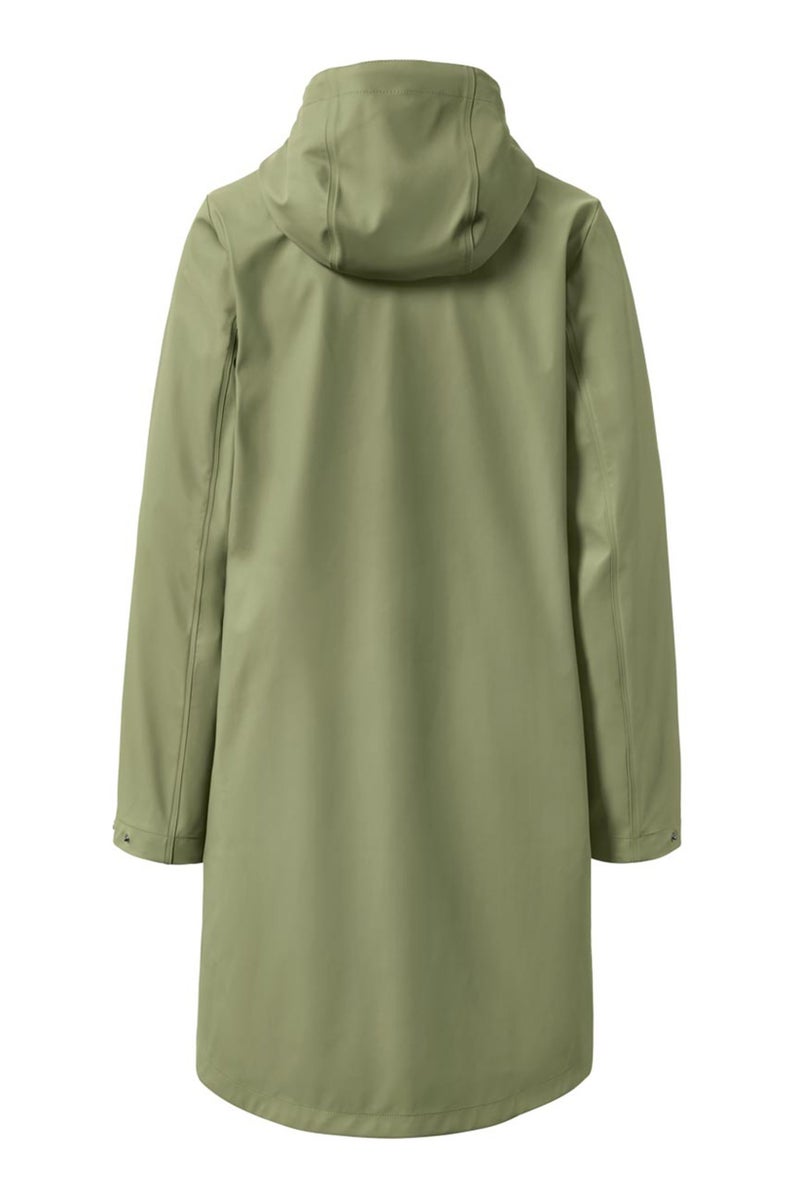 Tchibo Women Plain Raincoat Jacket, Green  - Image 3