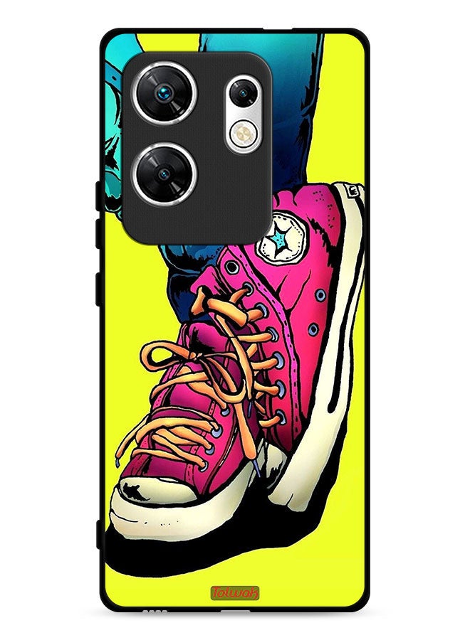 Tolwak Infinix Zero 30 4G Protective Case Cover Canva Shoes Art - Image 1