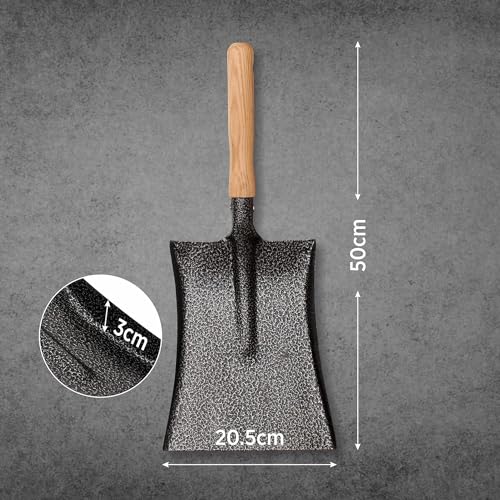 RedBuild Cleaning Dust Pan with Wooden Handle | Export Quality | High Carbon Steel | Dustpan for Home and Kitchen | Used for Househole and Office - Image 2