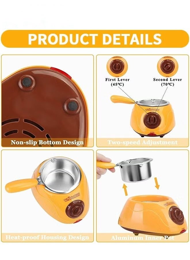 MIXDE Chocolate Melting Pot,MINI Electric Chocolate Melting Pot,Chocolate Warmer Machine For Milk,Chocolate,Cheese,Butter,Candy  - Image 3