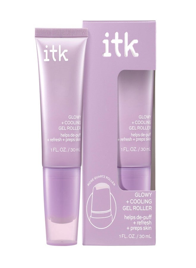 ITK Hydrating Glow Roller Face Serum with Niacinamide and Peptides, Preps Skin for Makeup and Depuffs for Dewy Skin - Image 1