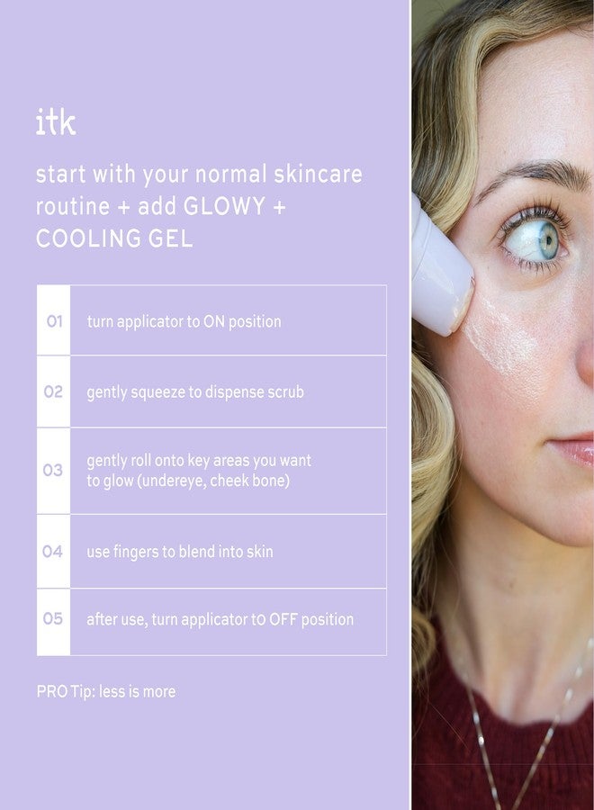 ITK Hydrating Glow Roller Face Serum with Niacinamide and Peptides, Preps Skin for Makeup and Depuffs for Dewy Skin - Image 5