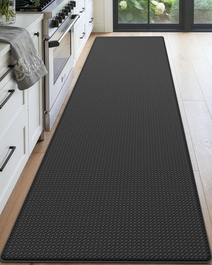 DEXI Kitchen Floor Mats Cushioned Anti Fatigue, 23x71, Large Wide Standing Runner Rug Waterproof, Comfort Memory Foam Padded for Front Sink Laundry, Black - Image 1