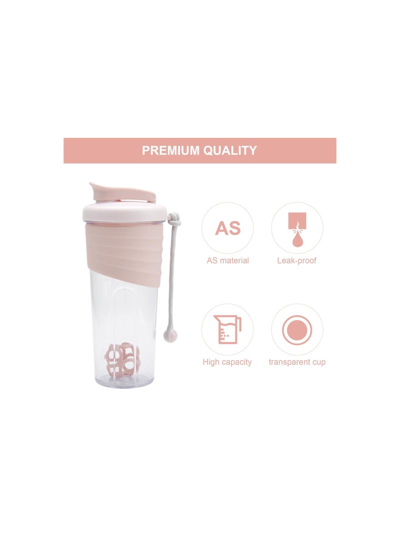 SYOSI - Protein Shaker Bottle 700ml, with Protein Shaker Ball, Clear Pp Water Bottle, for Lump Free Smooth Shake Leakproof Gym Shaker Drink Bottle, Easy To Clean, for Fitness Training, Gym, Football Training - Image 1