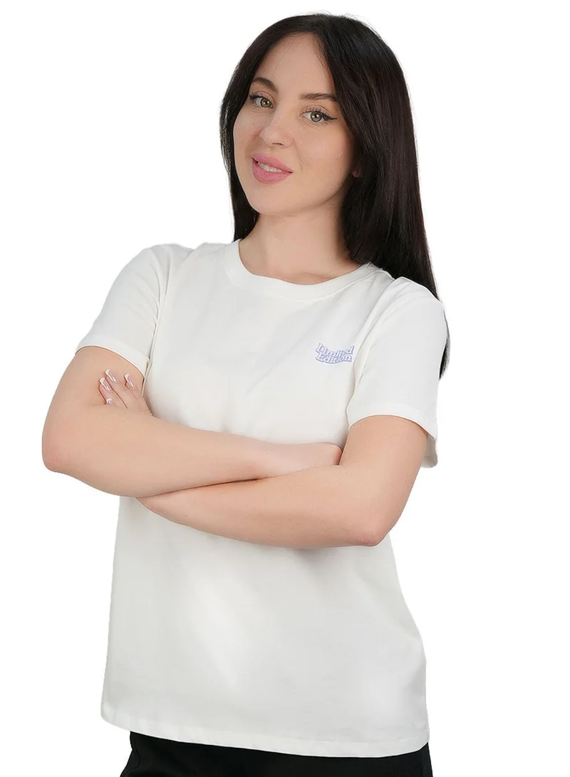 Women’s Comfort Fit Printed Crew Neck Cotton Jersey Tee