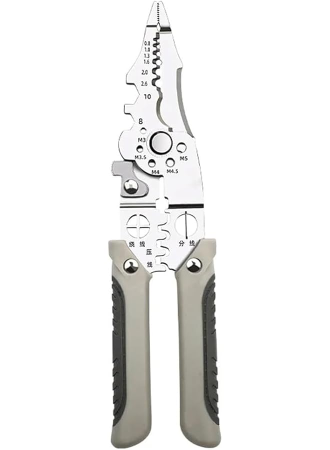 promass Upgrade Multifunctional Wire Stripper Crimper Cable Cutter Pliers, New Heavy Duty Multipurpose Wire Stripper, Adjustable Wire Strippers and Crimping Tool for Stripping Crimping Cutting - Image 1
