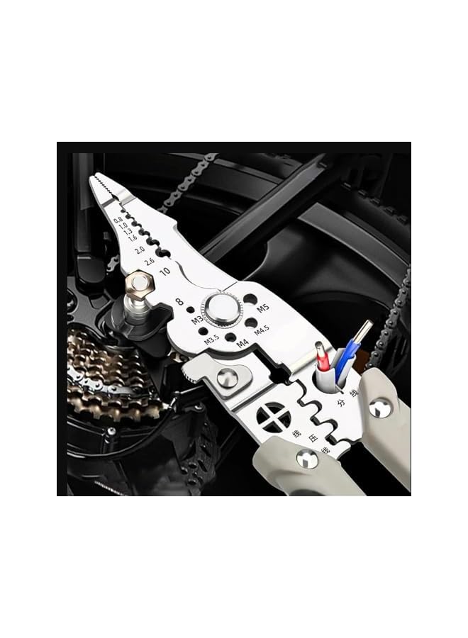 promass Upgrade Multifunctional Wire Stripper Crimper Cable Cutter Pliers, New Heavy Duty Multipurpose Wire Stripper, Adjustable Wire Strippers and Crimping Tool for Stripping Crimping Cutting - Image 5