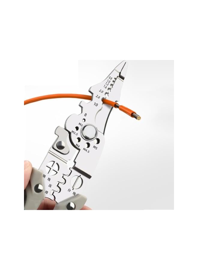 promass Upgrade Multifunctional Wire Stripper Crimper Cable Cutter Pliers, New Heavy Duty Multipurpose Wire Stripper, Adjustable Wire Strippers and Crimping Tool for Stripping Crimping Cutting - Image 4