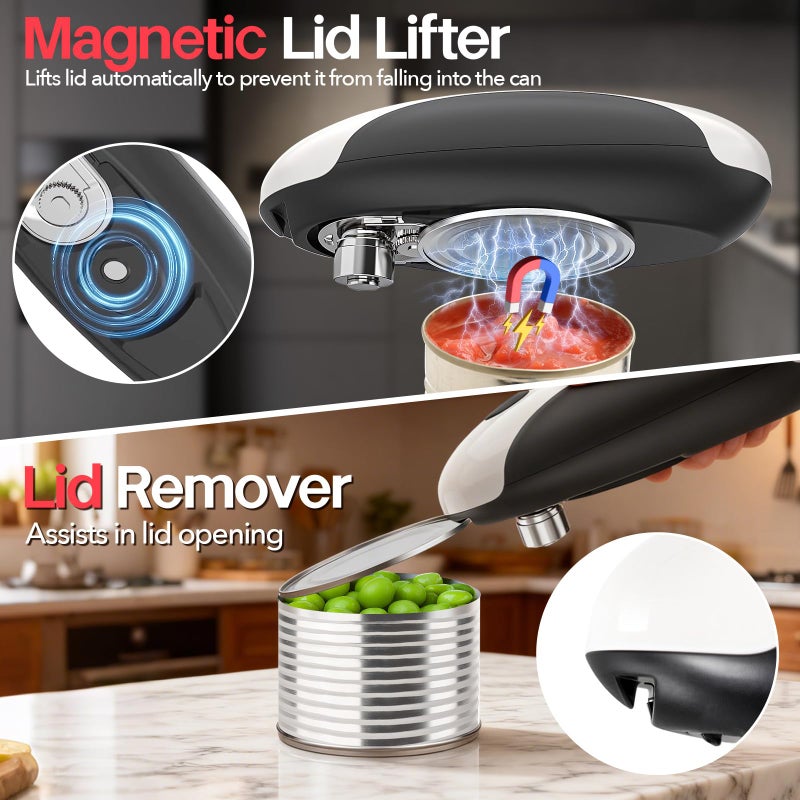 ‎YARRAMATE YARRAMATE Electric Can Opener, One Touch Rechargeable Automatic Can Openers for Kitchen Fits All Cans Sizes - Smooth Edge, Hands-Free for Seniors | With Storage Bag, Portable for Travel - Image 5