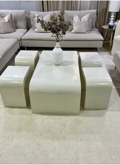 Serving table set with 4 wooden serving tables