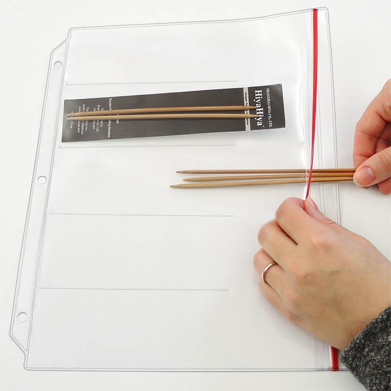 StoreSMART Binder Page for Double Point Needles - Holds 5 Needles per Page - 10-Pack - DP600-5-10