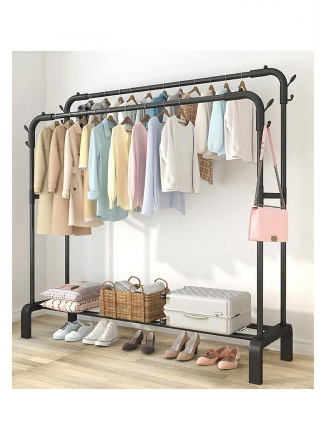 Alissa Clothes Holder Organizer And Drying Rack Metal Stand Black (150x54x110cm)  - Image 4
