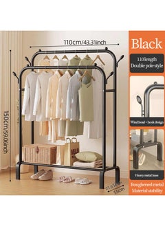 Alissa Clothes Holder Organizer And Drying Rack Metal Stand Black (150x54x110cm)  - Image 2