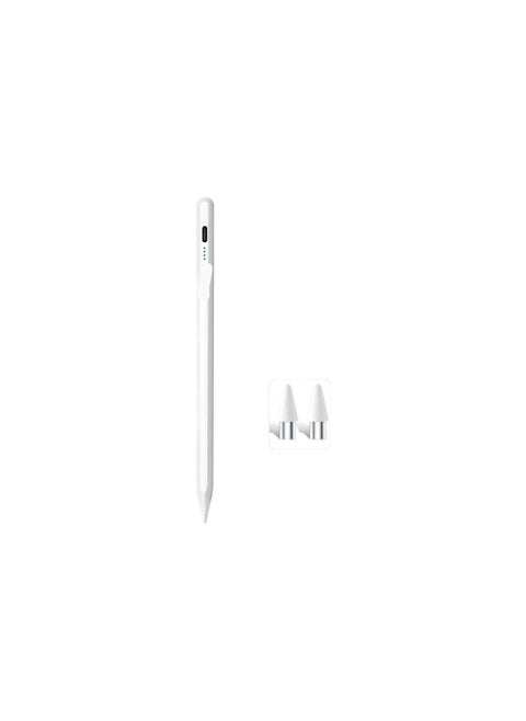 Universal Active Stylus Pen for iPad, iPhone, Android & Windows Tablets – Quick Charge, Palm Rejection, Tilt Sensor, Extra Nib – White