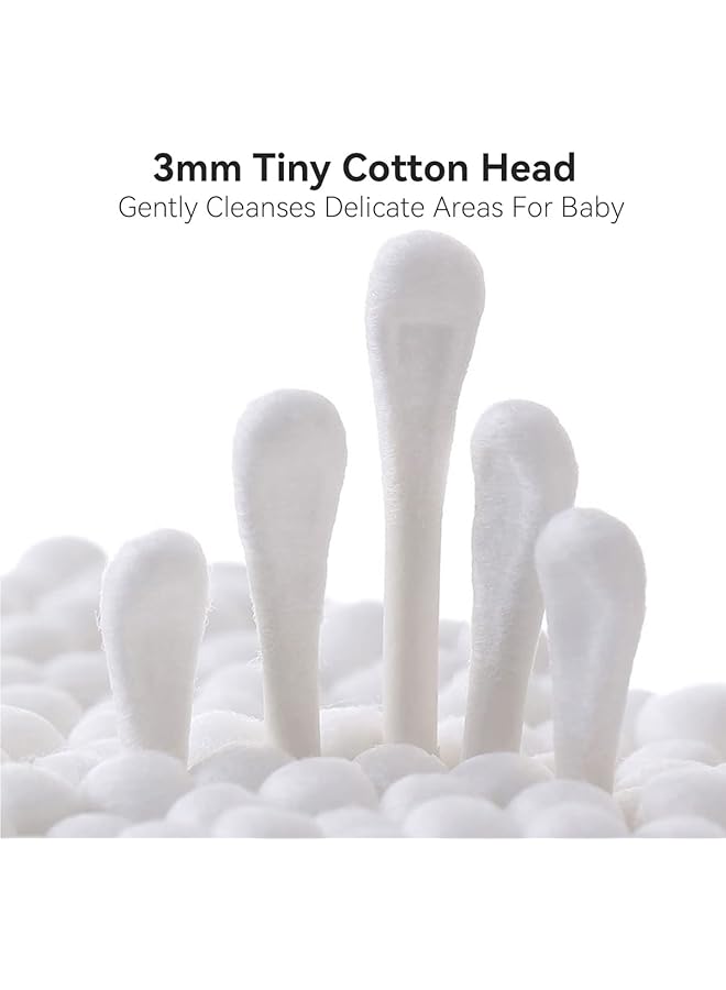ECVV 400 Pieces Baby Cotton Swabs Double Ended Spiral Head Earpick Cotton Tips Multipurpose Ear Spoon Cotton Buds For Ear Beauty Care Cleaning… - Image 5