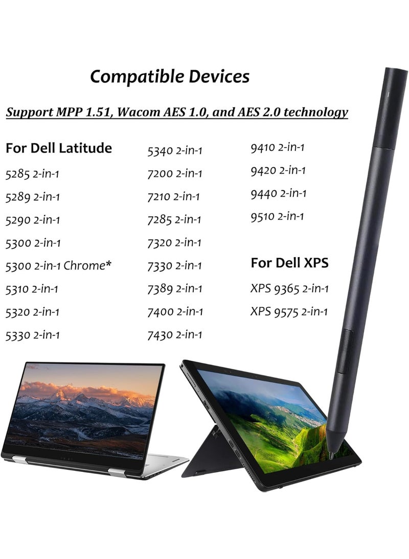 Active Pen PN557W Compatible with Dell Active Pen PN557W for Latitude 5285, 5289, 7285, 7389, 7390, 5290 2-in-1s,for Insipron 7435 2-in-1, XPS 9365/9575 2-in-1 - Image 3