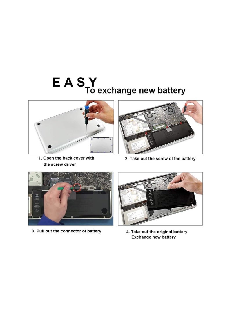 Replacement Laptop Battery A1382 – Compatible with MacBook Pro 15-inch A1286 (Early 2011, Late 2011, Mid 2012) – 5200mAh 10.8V - Image 3