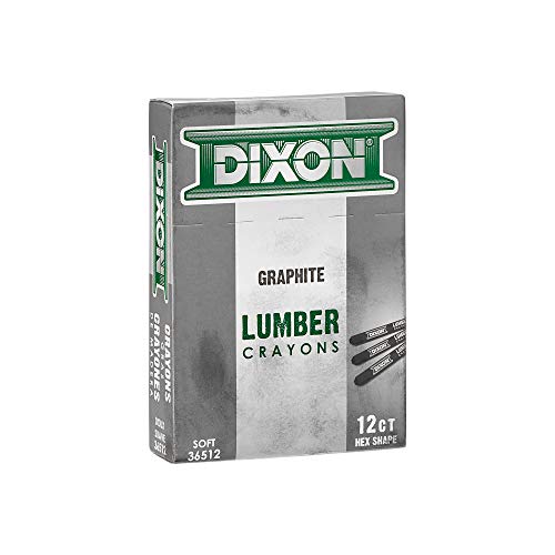 Dixon Industrial Lumber Marking Crayons, Soft Graphite, 4-1/2 x 1/2" Hex, Pack of 12 (36512) - Image 3