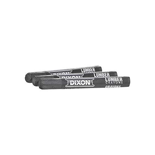 Dixon Industrial Lumber Marking Crayons, Soft Graphite, 4-1/2 x 1/2" Hex, Pack of 12 (36512) - Image 2