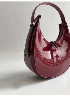 Tekno Trust All Age Groups Women's Burgundy Large Size Patent Leather Chery Hand and Shoulder Bag Leather Party 28 x 26  - Image 2