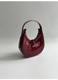 Tekno Trust All Age Groups Women's Burgundy Large Size Patent Leather Chery Hand and Shoulder Bag Leather Party 28 x 26  - Image 3