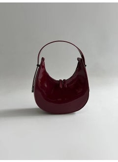 Tekno Trust All Age Groups Women's Burgundy Large Size Patent Leather Chery Hand and Shoulder Bag Leather Party 28 x 26  - Image 4