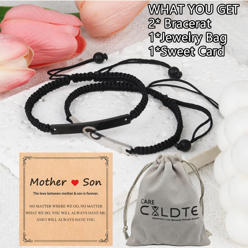 CXLDTE To My Son Bracelet Gifts from Mom Mother, Christmas Stocking Stuffers Birthday Valentine's Day Motherâ€™s Day Gifts for Mom Adult Son Teens Teen Teenage Boys Kids 8 9 10 11 12 13 14 15 16 Year Old - Image 4