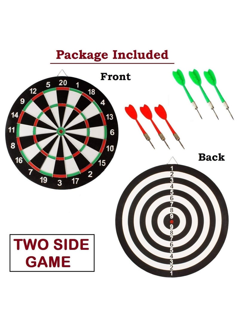 Generic - 15'' Paper Darts Board Game Set 2-Sided with 6Pcs Steel Tip Darts - Image 1