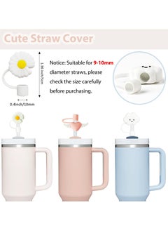 RTYY Stanley Cup Accessories Set Including 6 Pcs Silicone Spill Proof Stopper, 2 Pcs Straw Cover Cap for 9-10 mm Straws, 1 Pcs Silicone Boot for Stanley Cup Stanley 40oz & 30oz Tumbler (CLEAR)  - Image 2