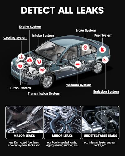 Ancel آلة الدخان ANCEL S3000 PRO للسيارات مع مضخة هواء مدمجة ومقياس ضغط. أدوات احترافية للكشف عن تسربات المركبات لاختبار التسربات في الفراغ، الوقود، EVAP وأنظمة السيارات الأخرى. - Image 3