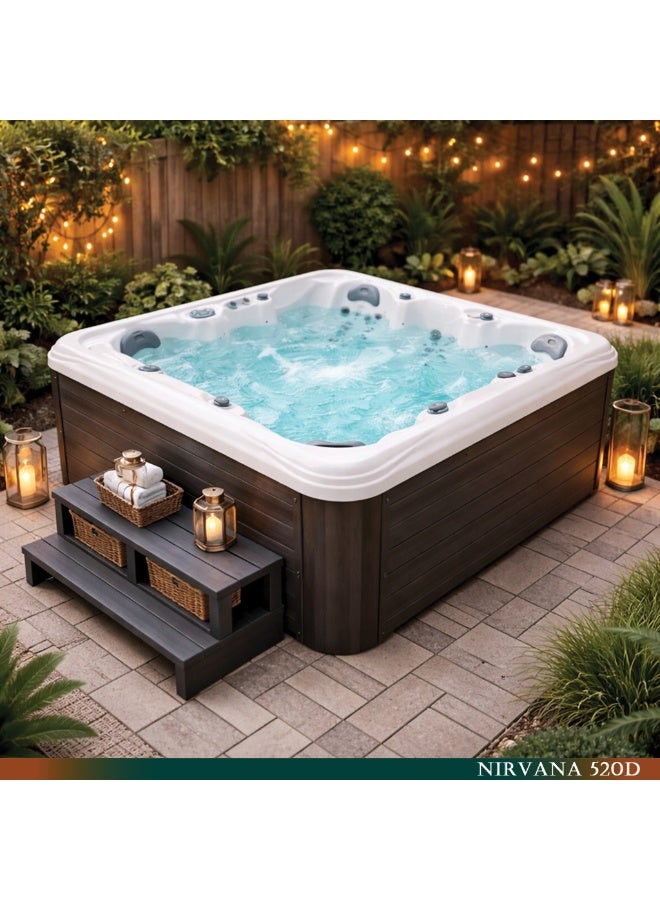 POLSPAS Nirvana 520D – Luxury 6-Seater Spa with Lounge Seating & LED Ambience - Image 1