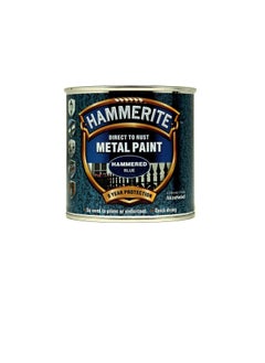 Hammerite Hammerite 5092936 Direct to Rust Metal Paint - Hammered Blue Finish 250ML  - Image 3