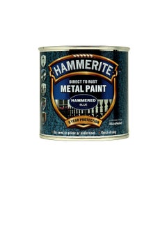 Hammerite Hammerite 5092936 Direct to Rust Metal Paint - Hammered Blue Finish 250ML  - Image 2