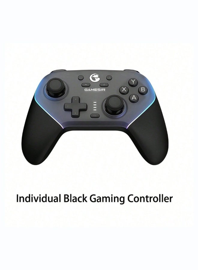 GameSir T4N PRO wireless game controller supports a stable and very fast 2.4GHz wireless connection, Bluetooth for phones, and wired connection. It features RGB lighting and a Hall effect joystick. - Image 4