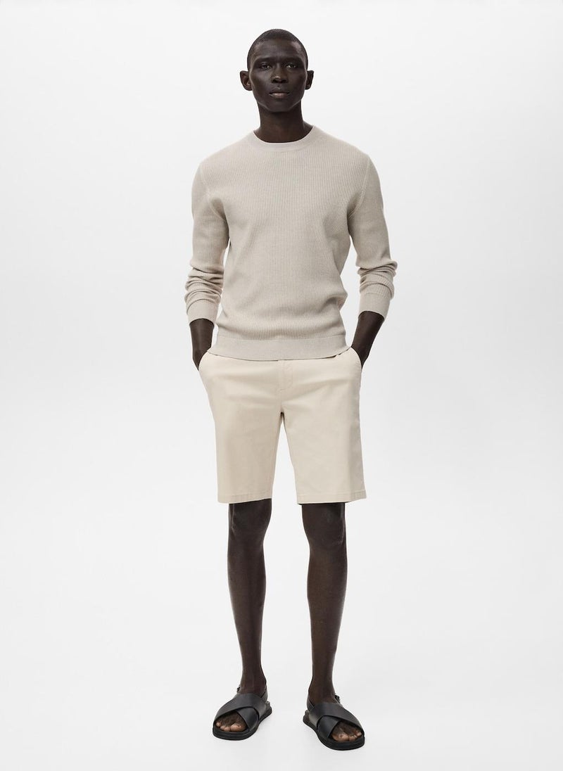 Mango Man Straight Cotton Bermuda Shorts  - Image 4