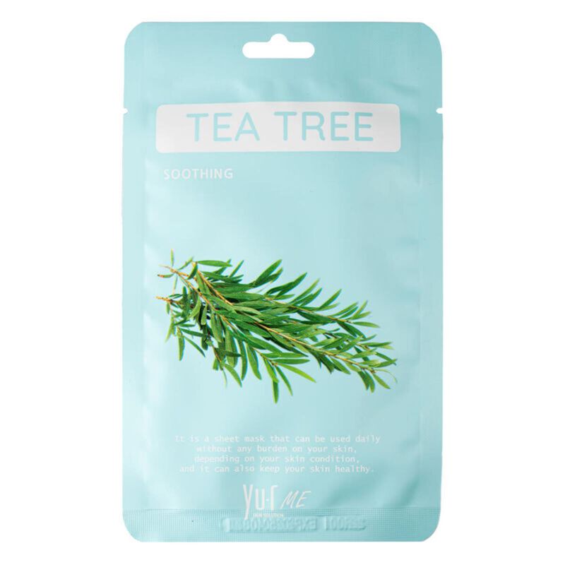 YU.R SKIN SOLUTION YU.R ME Tea Tree Sheet Mask – Soothing & Refreshing Facial Mask for Daily Skincare - Image 1
