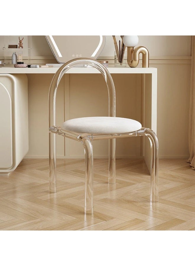 Organized Home Contemporary Nordic Transparent Acrylic Round Arched Chair The Most Special Chair - Image 1
