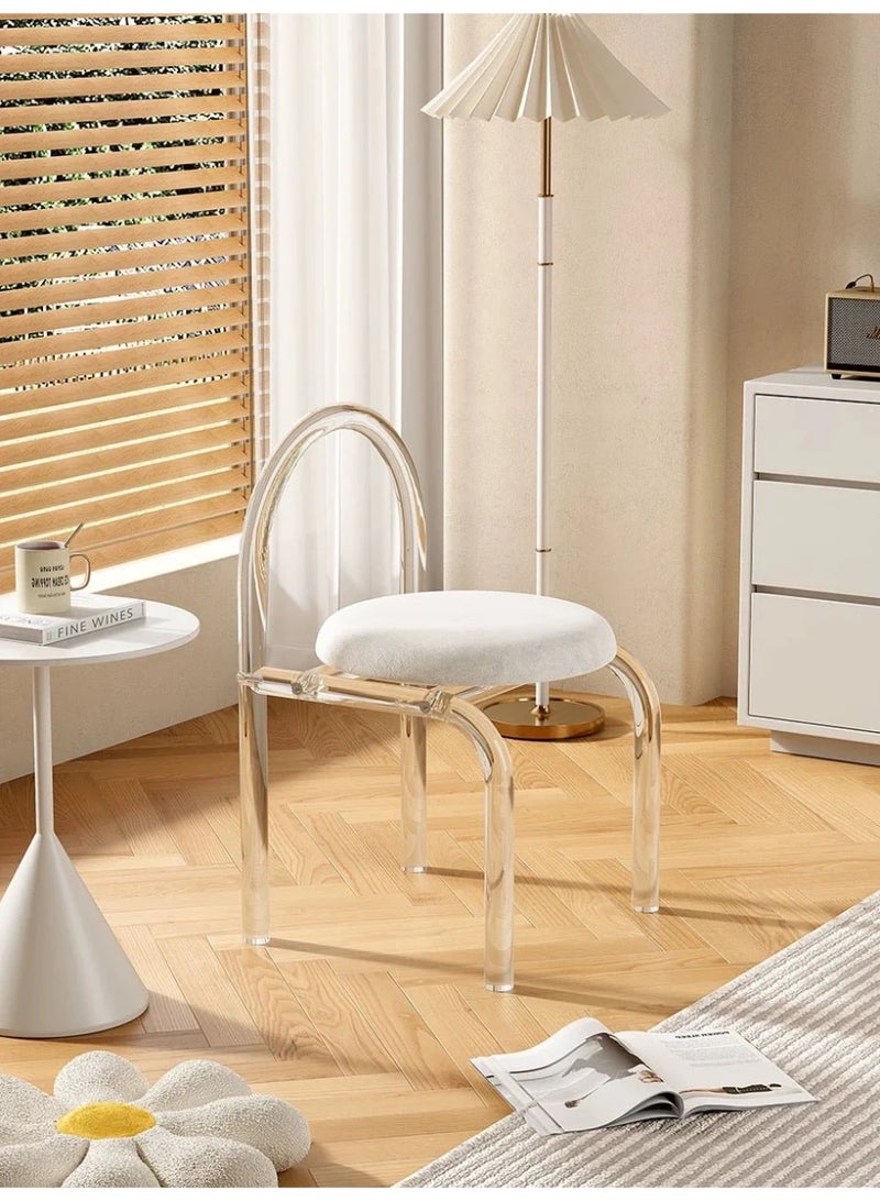 Organized Home Contemporary Nordic Transparent Acrylic Round Arched Chair The Most Special Chair - Image 3
