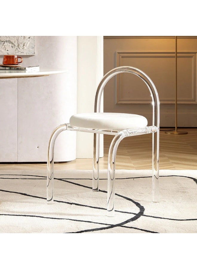 Organized Home Contemporary Nordic Transparent Acrylic Round Arched Chair The Most Special Chair - Image 5