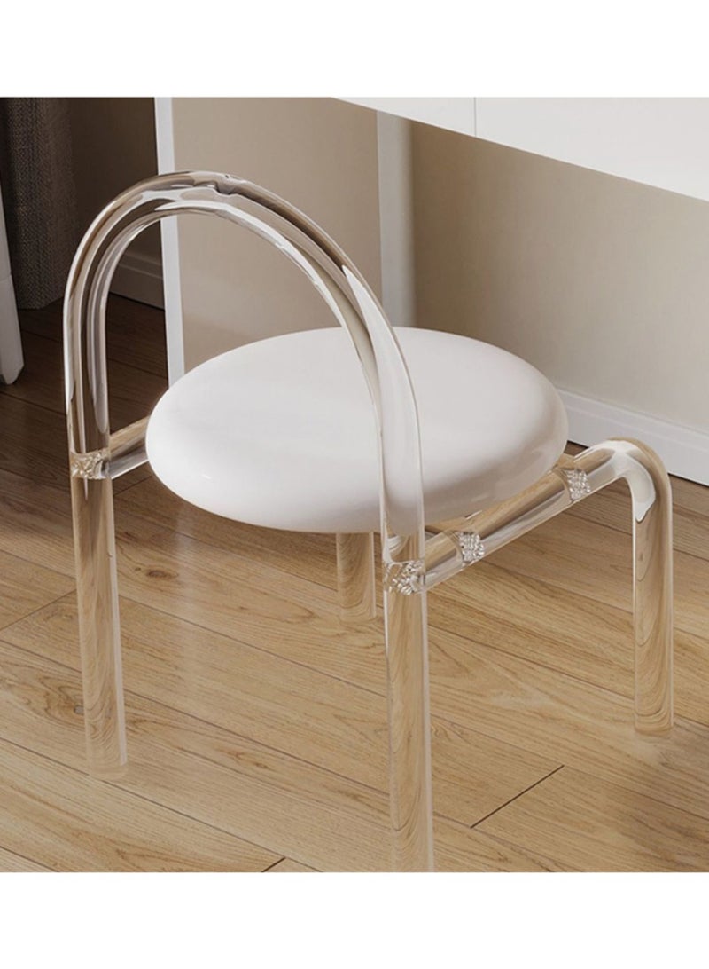 Organized Home Contemporary Nordic Transparent Acrylic Round Arched Chair The Most Special Chair - Image 4