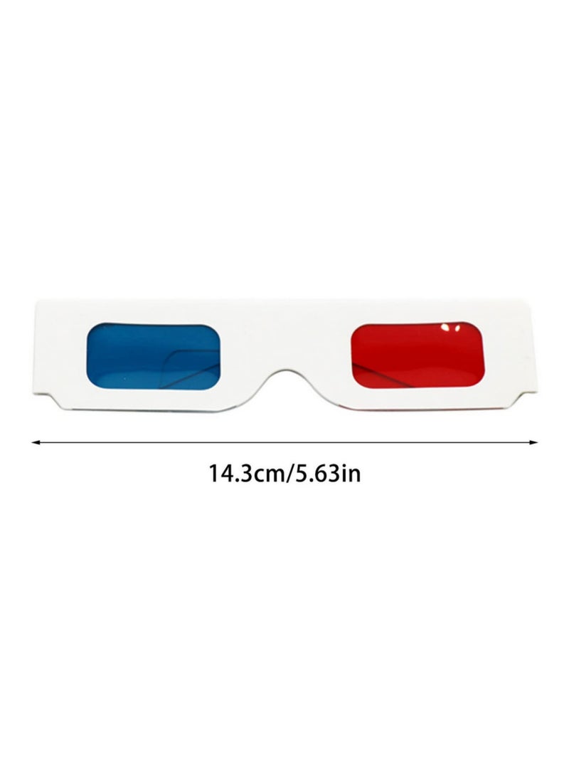 10pcs Universal Paper Anaglyph 3D Glasses Red  Blue for 3D Movies TV  Educational Use 250g Cardboard with PET Durable Reusable 14.3x3.7cm for children aged 7-14  - Image 5