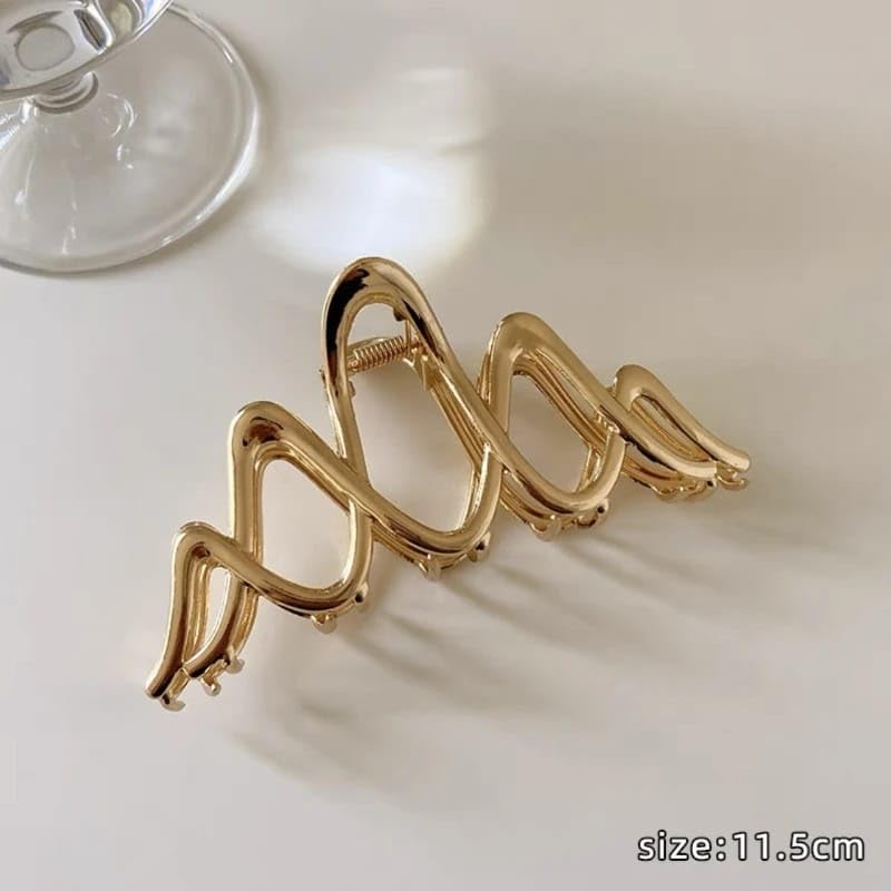 Dartler Spiral Gold Clutcher For Women | Stylish Hair Claws For Girls | Trendy Alloy Metal Clips | Premium & Fashionable Girls Hairs Clutch/Accessories | Suitable In Various Occasions | Pack Of 1 | - Image 2
