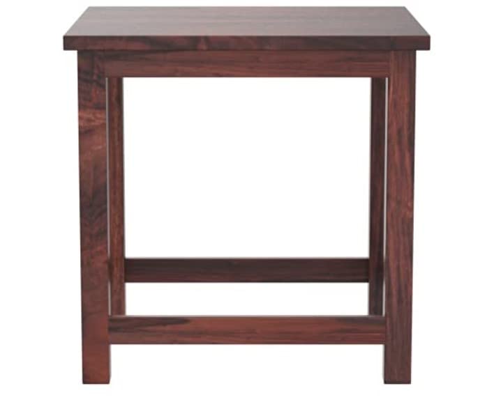 Umark Wooden Sitting Stool 18 Inch for Home | Square Sheesham Wood Table for Bedroom, Outdoor, Office & Multipurpose Use in Natural Finish - Brown - Image 5