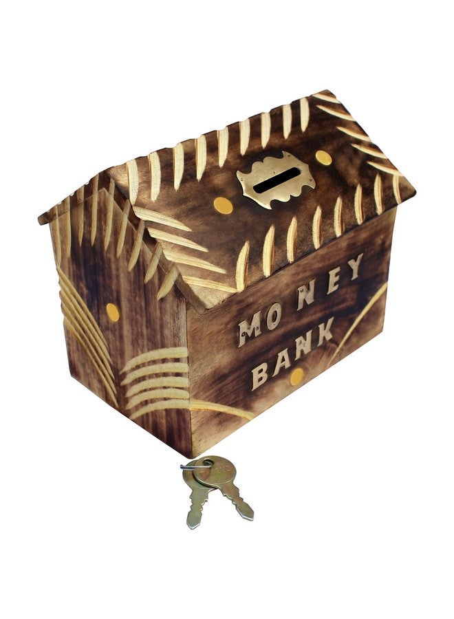 ITOS365 Handicrafted Wooden Money Bank - Coin Saving Box - Piggy Bank - Gifts for Kids, Girls, Boys & Adults - Image 1